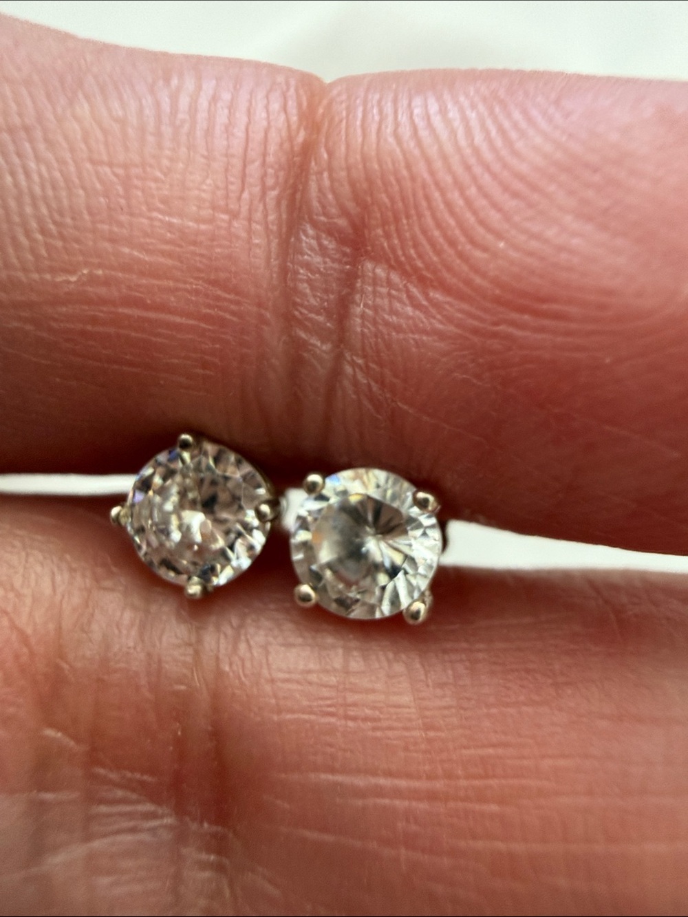 Sterling Silver 925 CZ Stud Earrings 5mm Round Solitaire Classic